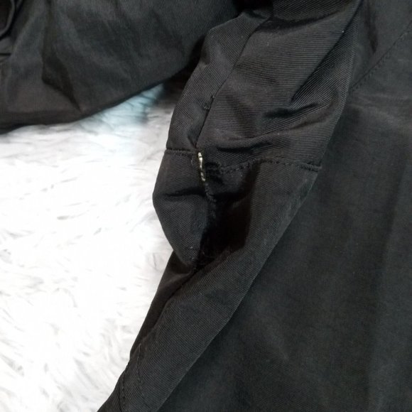 Swiss Tech Womens Jacket Windbreaker Black XL Kangaroo Pockets Liner Cinch Waist - Picture 12 of 15